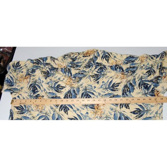 Morro Bay Mens Hawaiian Shirt XXL Yellow / Blue Flora Button Up S/S Viscose - Picture 6 of 10